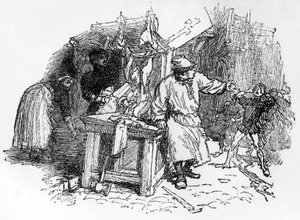 Ballady Francois Villon „Święty Mikołaj, który sadzi winorośl”, wydanie Pelletan, 1896 autorstwa French School
