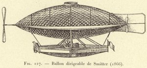 Sterowiec Smittera (1866) (grawerowanie) autorstwa French School