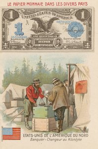 Bankier i kantor, Klondike, Alaska, USA autorstwa French School