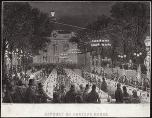 Bankiet w Chateau Rouge autorstwa French School