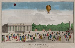 Dzień Bastylii, Paryż, 14 lipca 1801 r. (rycina ręcznie kolorowana) autorstwa French School
