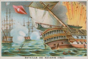 Bitwa pod Navarino, 1827 autorstwa French School