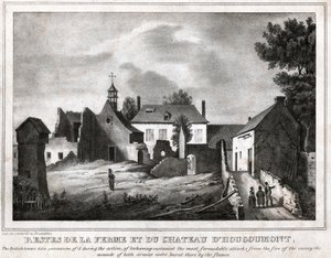 Bitwa pod Waterloo. (grafika, ok. 1830) autorstwa French School
