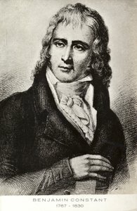 Benjamin Constant (1767-1830), urodzony w Szwajcarii francuski polityk i pisarz (litografia) autorstwa French School