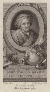 Bernard Le Bovier de Fontenelle, francuski autor (grafika) autorstwa French School
