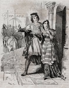 Bertrade de Montfort (1070-1117) Królowa Francji z Filipem I królem Francji - - w „Histoire de France”” Anquetila. 19 wiek. autorstwa French School