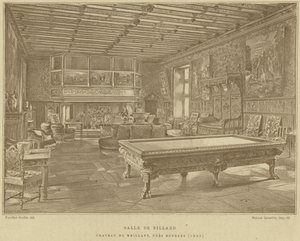 Sala bilardowa, Chateau de Meillant, niedaleko Bourges, Francja autorstwa French School