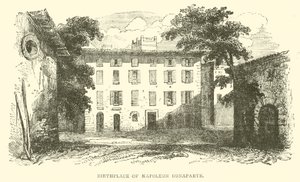 Miejsce urodzenia Napoleona Bonaparte (rycina) autorstwa French School
