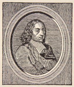 Blaise Pascal, ilustracja z Historii Narodu Francuskiego, Nauki, tomy I i II, autorstwa Gabriela Hanotaux (1853-1944), 1924 autorstwa French School