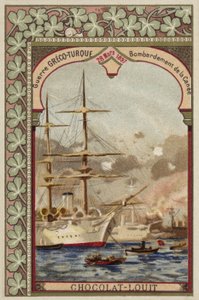 Bombardowanie Chanii, Kreta, wojna grecko-turecka, 28 marca 1897 r. autorstwa French School
