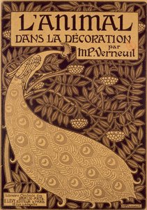 Book Jacket dla LAnimal dans la Decoration autorstwa Maurice Pillarda Verneuila, opublikowany w 1897 r. autorstwa French School
