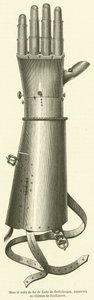 Bras et main de fer de Goetz de Berlichingen, zachowany zamek w Jaxthausen (grafika) autorstwa French School