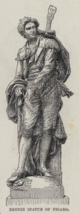 Spiżowa statua Figara (rycina) autorstwa French School