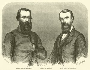 Burke, Wills, zmarł w Australii (rycina) autorstwa French School