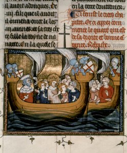 VII KRUCJATA: Ludwik IX wyrusza na VII wyprawę krzyżową (1248-54). autorstwa French School
