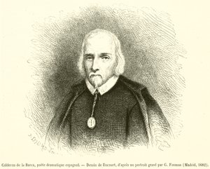Calderon de la Barca, hiszpański poeta dramatyczny (grafika) autorstwa French School