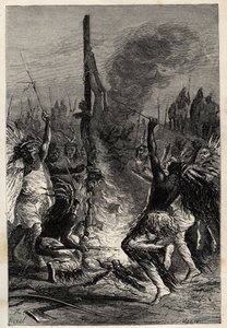Kanibalizm - Ziemia Ognista w Chile w XIX wieku - Kanibalizm - Ziemia Ognista w Chile w XIX wieku - rycina z „L