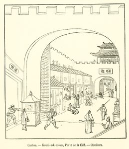 Kanton, Kouai-lak-moun, Brama Miasta, Ptaszniki (grafika) autorstwa French School
