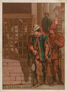 Kardynał Jean La Balue w więzieniu w 1469 r. autorstwa French School