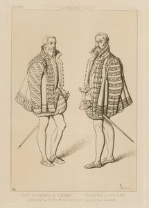 Kardynał Odet de Coligny (1517?1571) i Francois de Coligny (1557?1591) autorstwa French School