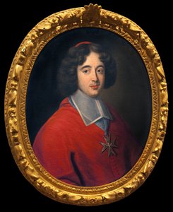 Kardynał de Bouillon, opat Tournus od 1660 do 1715, inicjator budowy dieu hotelu. Malarstwo anonimowe, sztuka francuska XVII wiek. Hotel Dieu, Musee Greuze, Tournus. autorstwa French School