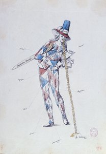 Karykatura satyryczna francuska emigracja arystokratyczna, ok. 1792 r. autorstwa French School