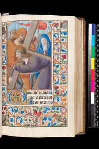 Niesienie krzyża z Księgi Godzin, MS 92 f.57r, zachodnia Francja autorstwa French School