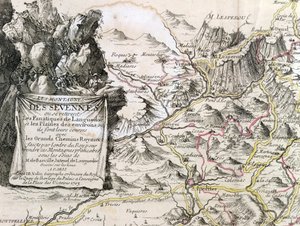 Kartusz z mapy regionu Sewennów, 1703