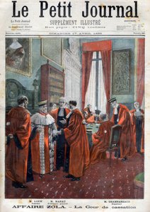 Sprawa Dreyfus - Sąd Apelacyjny w trakcie sprawy, ilustracja z „Le Petit Journal: ilustrowany dodatek” autorstwa French School