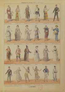 Obsada postaci z opery Lakme Leo Delibesa (1861-91) autorstwa French School