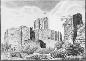Zamek Gisors, Normandia, początek XIX wieku autorstwa French School