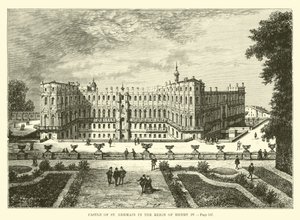 Zamek St Germain za panowania Henryka IV autorstwa French School