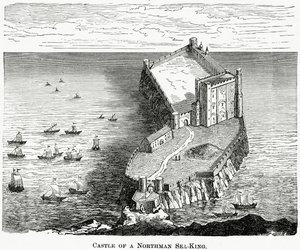 Zamek Northman Sea-King, ok.1880 autorstwa French School