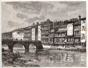 Castres - Langwedocja-Roussillon-Midi-Pyrenees - rycina w „La France illustree: geografia, historia, administracja statystyczna” autorstwa V.-A. Słodowo-Brązowy. 1884 autorstwa French School