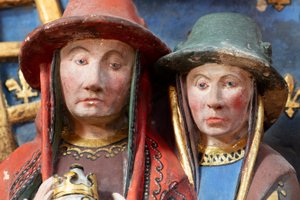 Katedra (Cathédrale Notre-Dame). Wnętrze. Epitafium Jeana de Libourc. 1470. detal (zdjęcie) autorstwa French School