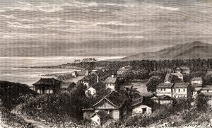 Cayenne - Commune en outre mer Guyane - rycina w „La France illustree: geografia, historia, administracja statystyczna” autorstwa V.A. Słodowo-Brązowy. 1884 autorstwa French School