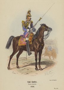 Cent-Gardes, strój towarzyski autorstwa French School