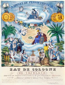 Certyfikat dla wody kolońskiej J.F. Vourloud, ok.1825 autorstwa French School