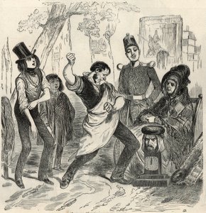 Champs-Elysees (Champs Elysees) - Dynamometr - Grawerowanie w „Tableau-de-Paris” autorstwa Edmonda Texiera 1852 autorstwa French School