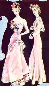 Suknie wieczorowe Chanel, z "Marie Claire", 23 września 1938 (druk) autorstwa French School