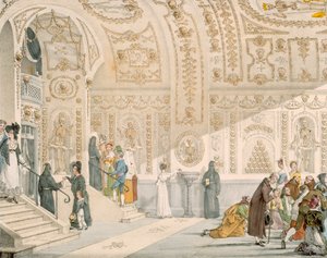 Kaplica Umarłych, rytowana przez złoczyńcę, wyd. 1820 (kolor grawerowany) autorstwa French School