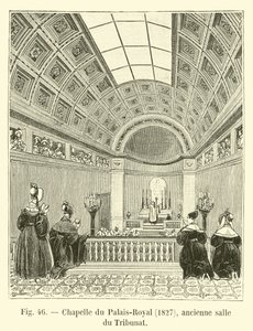 Kaplica Palais-Royal, 1827, dawna sala trybunatu autorstwa French School