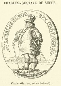 Charles-Gustave, roi de Suede (grafika) autorstwa French School