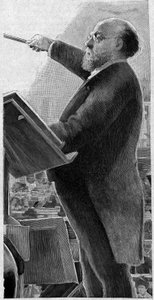 Charles Lamoureux (1834-1899), francuski skrzypek, pierwszy dyrygent Opery Paryskiej. autorstwa French School