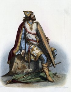 Charles Martel (688-741) Książę Australii- w „”Le Plutarque francais””, by Mennechet, Paryż autorstwa French School