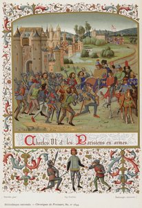 Karol VI i paryżanie w broni autorstwa French School