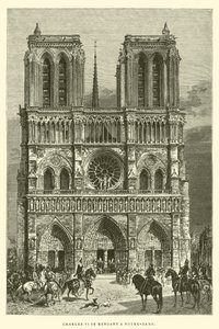 Karol VI jedzie do Notre-Dame (grawerowanie) autorstwa French School