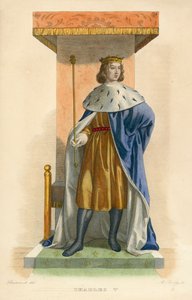 Karol V (kolorowy grawerunek) autorstwa French School