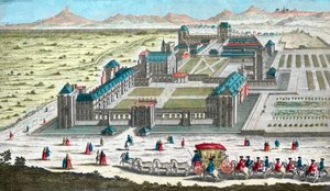 Chateau de Vincennes pod Paryżem - w XVIII wieku autorstwa French School