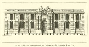 Wieża ciśnień zbudowana przez Cotte naprzeciwko Palais-Royal w 1776 r. autorstwa French School